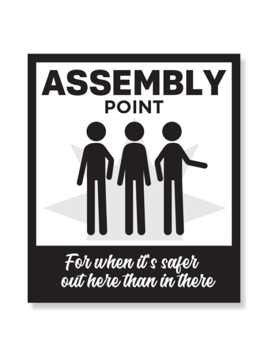 assembly point signs